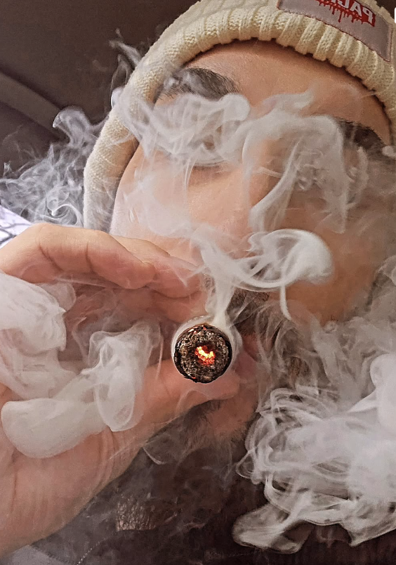 Staylifted blowing smoke